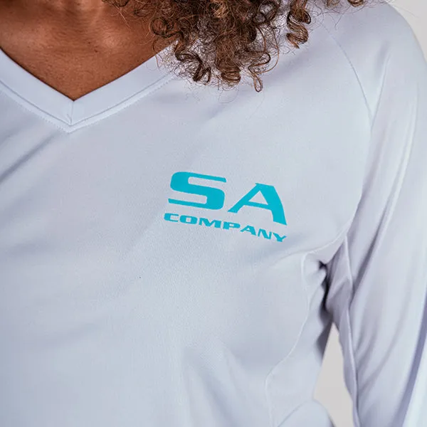 Women's Performance Long Sleeve Shirt | White | Watercolor PreOrder