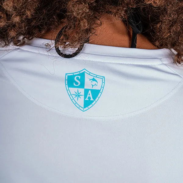 Women's Performance Long Sleeve Shirt | White | Watercolor PreOrder
